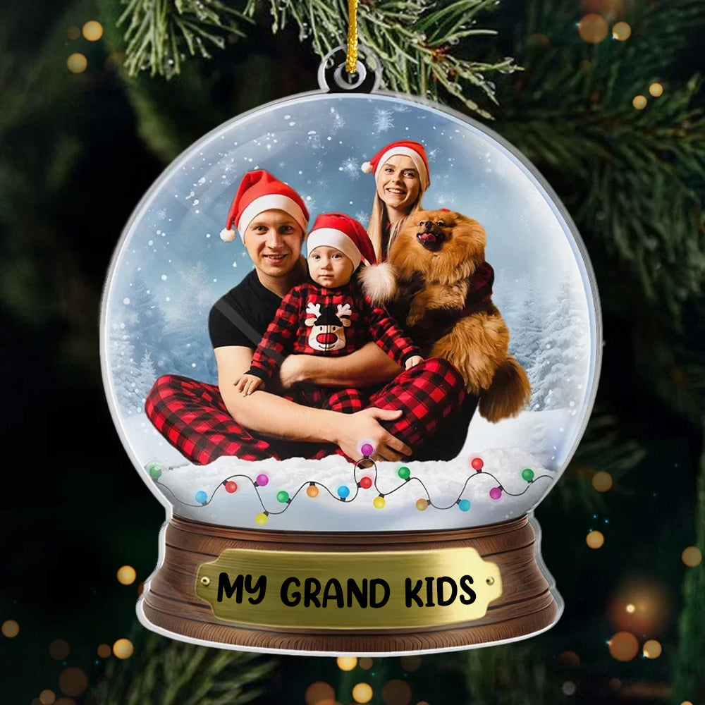 Custom Photo Christmas Is About Family And Love - Family Personalized Custom Ornament - Acrylic Custom Shaped - Christmas Gift For Family Members