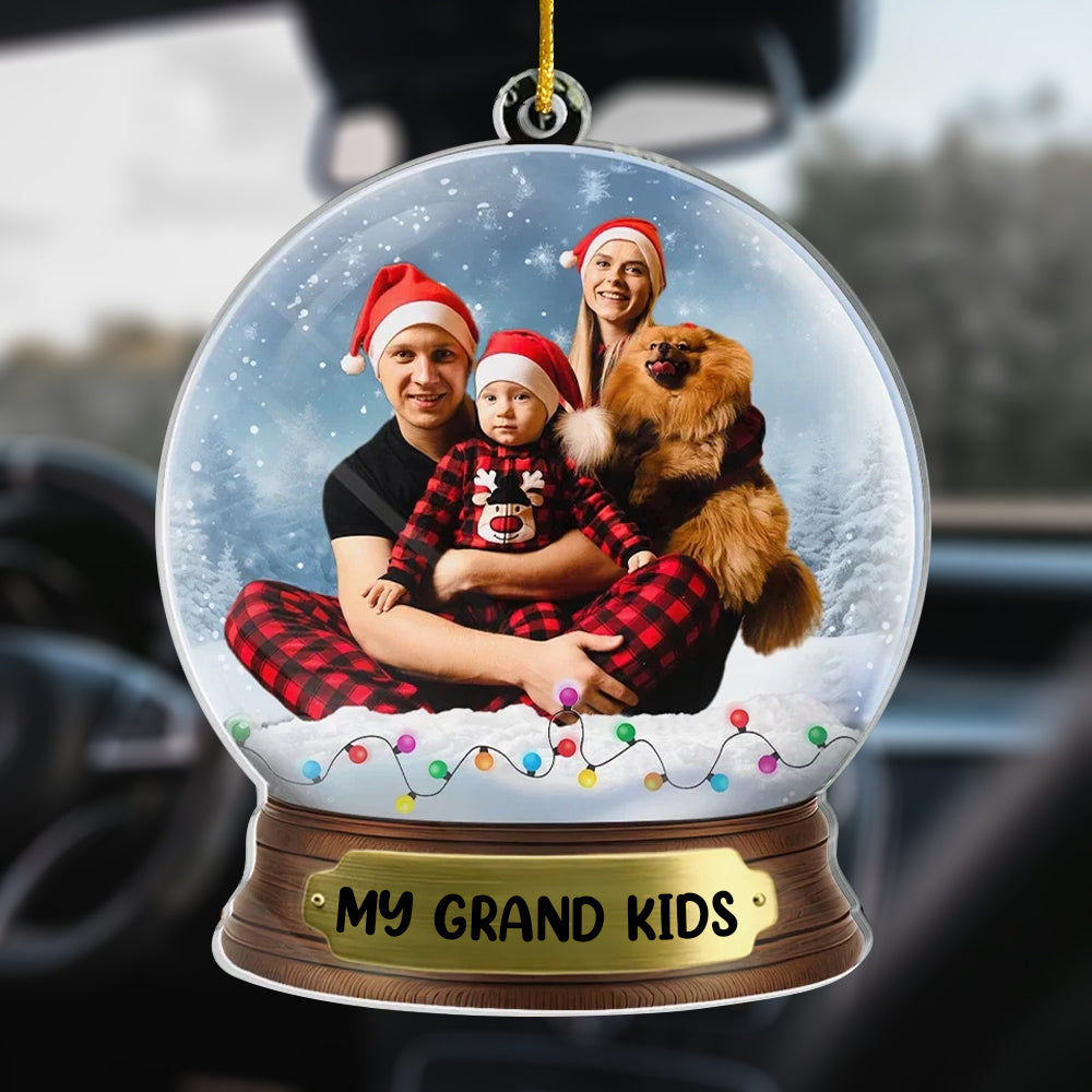 Custom Photo Christmas Is About Family And Love - Family Personalized Custom Ornament - Acrylic Custom Shaped - Christmas Gift For Family Members