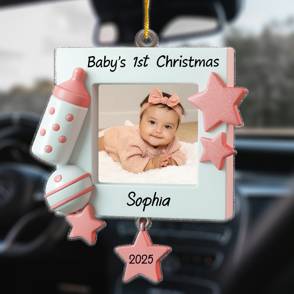 Personalized Baby's First Christmas Picture Frame Christmas Ornament Perfect Gift for Baby/Kid Custom Ornament - Christmas Ornament