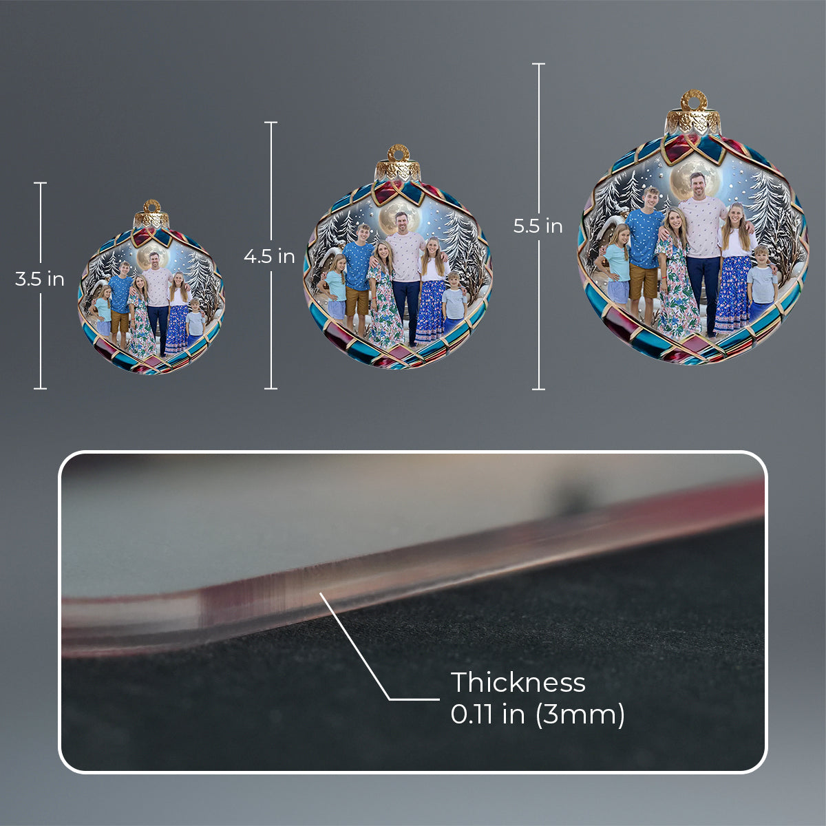 Custom Photo Christmas Good Cheer Is Found With Family - Family Personalized Custom Ornament