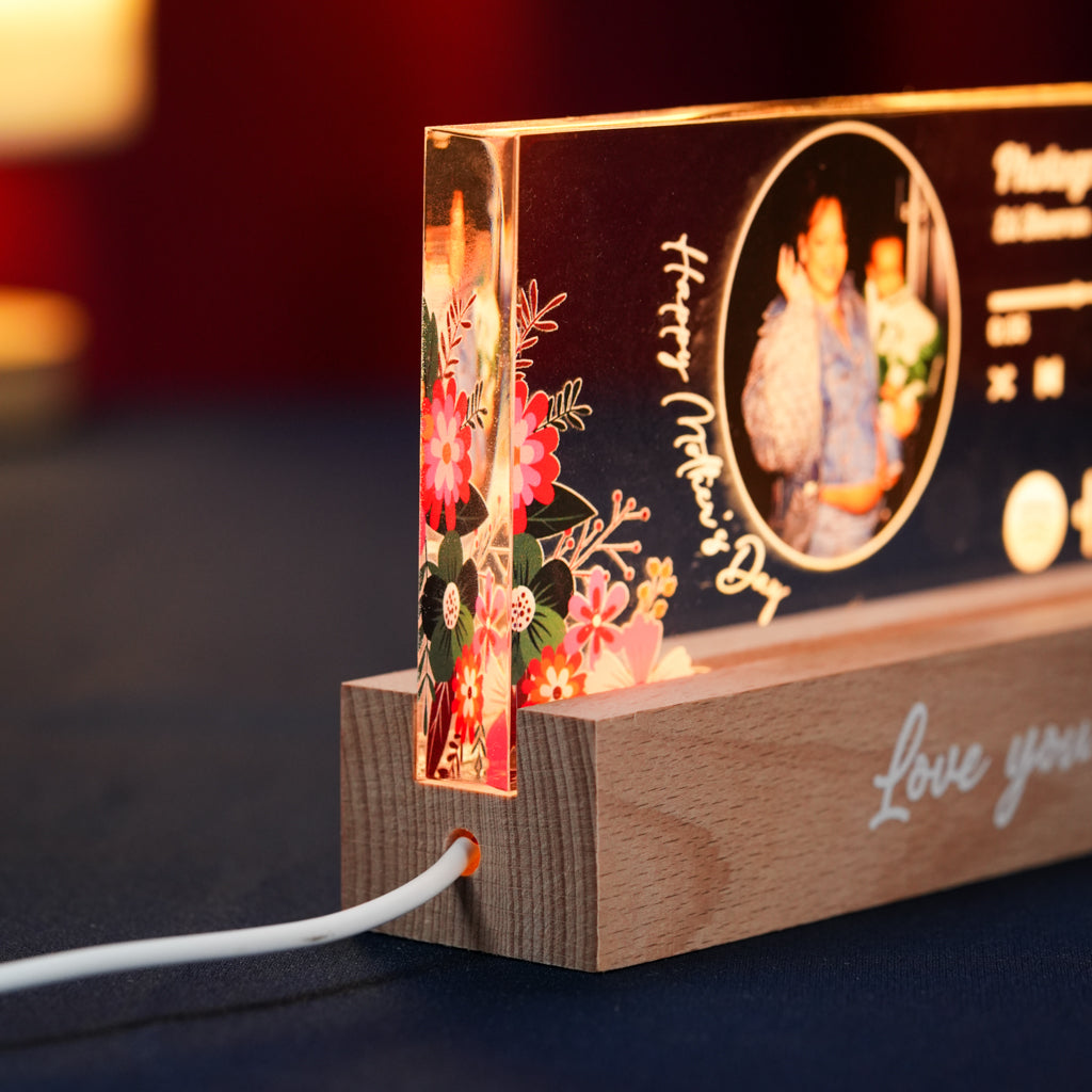 Personalized MOM Memorial LED Light with Message