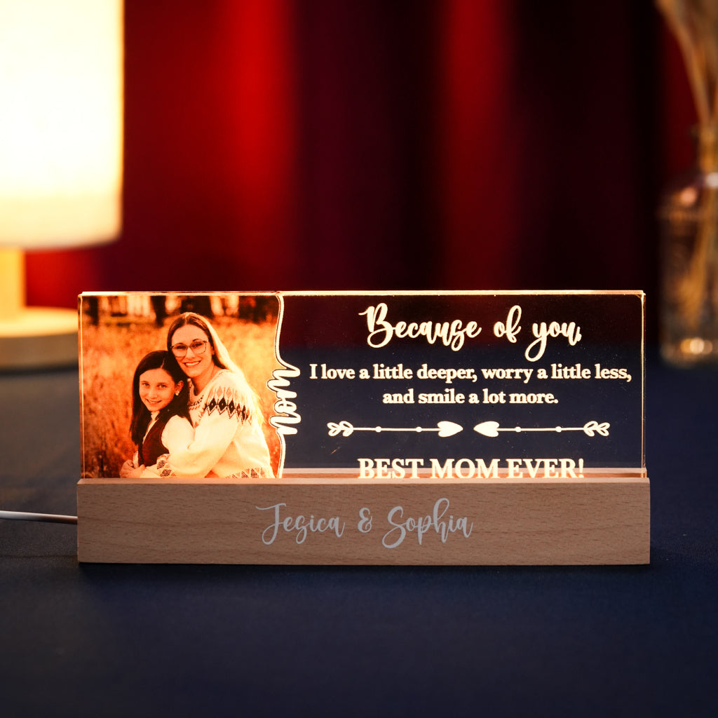 Personalized MOM Memorial LED Light with Message