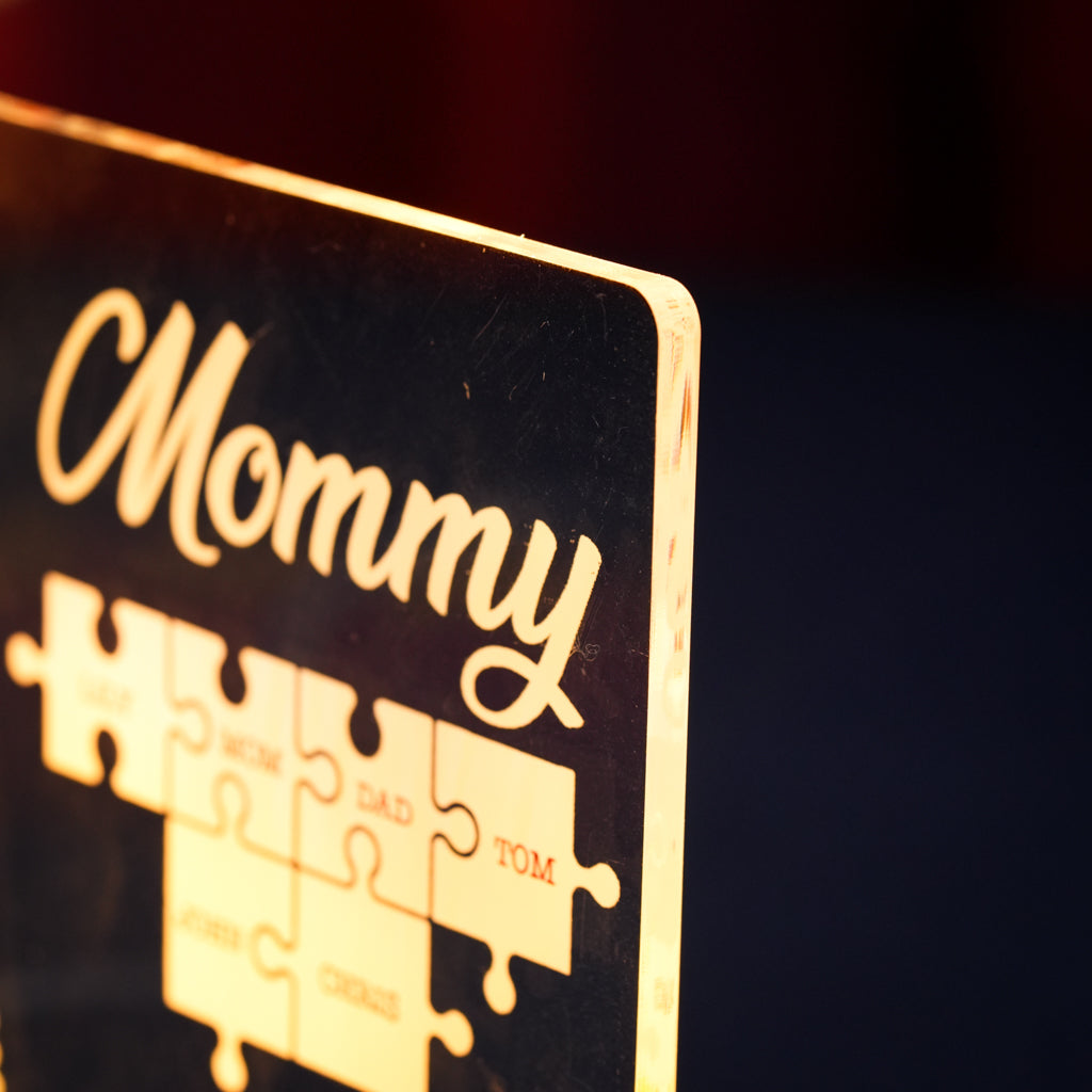 Custom LED Light Frame - Puzzle Piece That Connects Us All