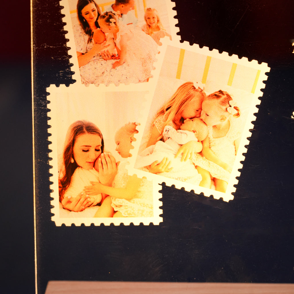 Custom LED Light Frame - Personalized Mother’s Day Acrylic Plaque with Message & Photos