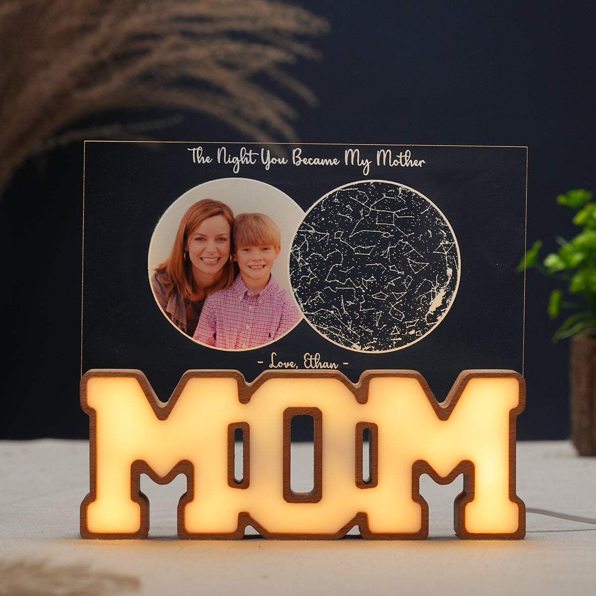Custom Star Map MOM Light – The Moment You Became My Mom