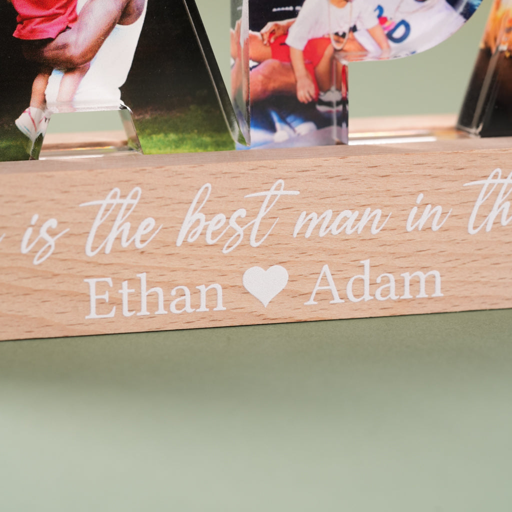 Personalized Acrylic Light – PAPA Letters with Photos, Perfect Gift For Dad, For Husband
