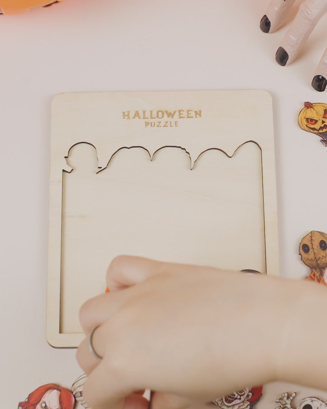 Halloween Horror Charactor Puzzle, Customize Gift for Halloween