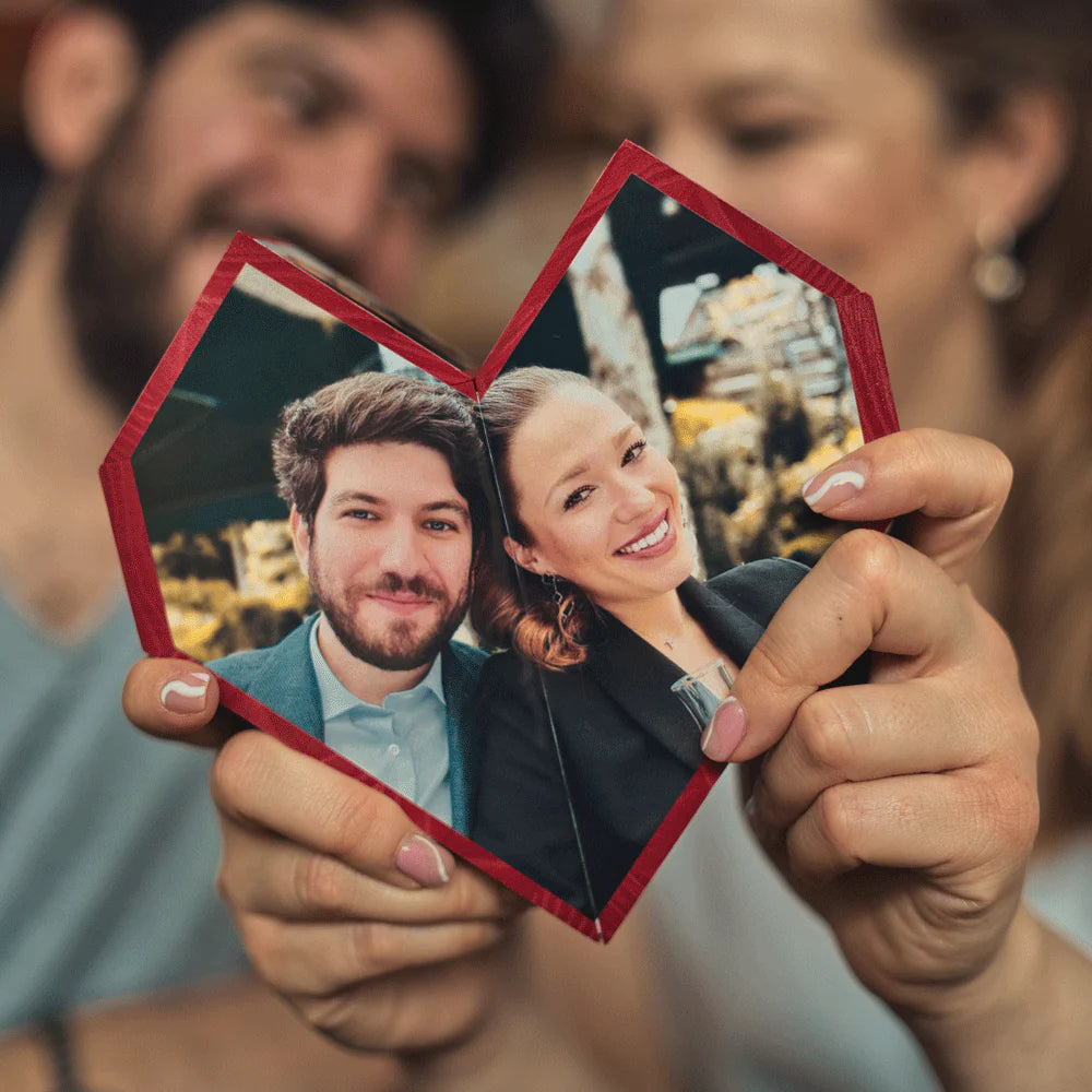 Custom Heart Photo Cube, Heart Photo Cube Album, Best Gift for Valentine, gift for him her
