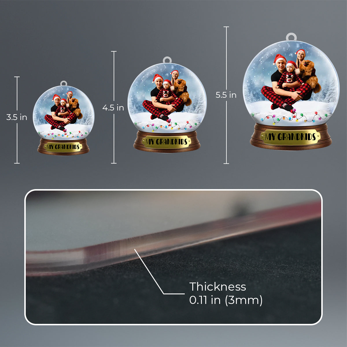 Custom Photo Christmas Is About Family And Love - Family Personalized Custom Ornament - Acrylic Custom Shaped - Christmas Gift For Family Members