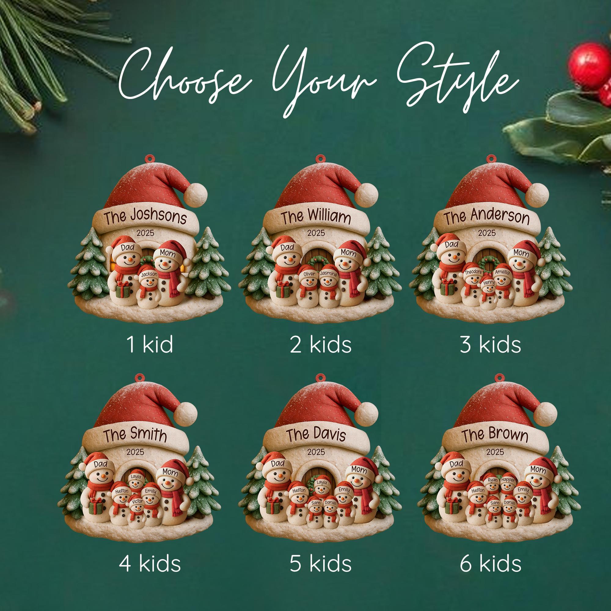 Personalized Snowman Ornament, Acrylic Family Christmas Tree Decor, Holiday Keepsake, Christmas Decor, Xmas Gift