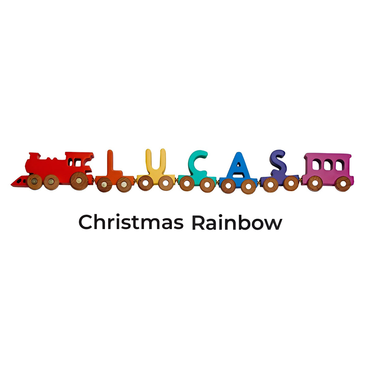 Personalized Train Name With Magnets First Birthday Gift Baby Toys Wooden Train With Railway Fidget Toys For Kids Nursery Decor