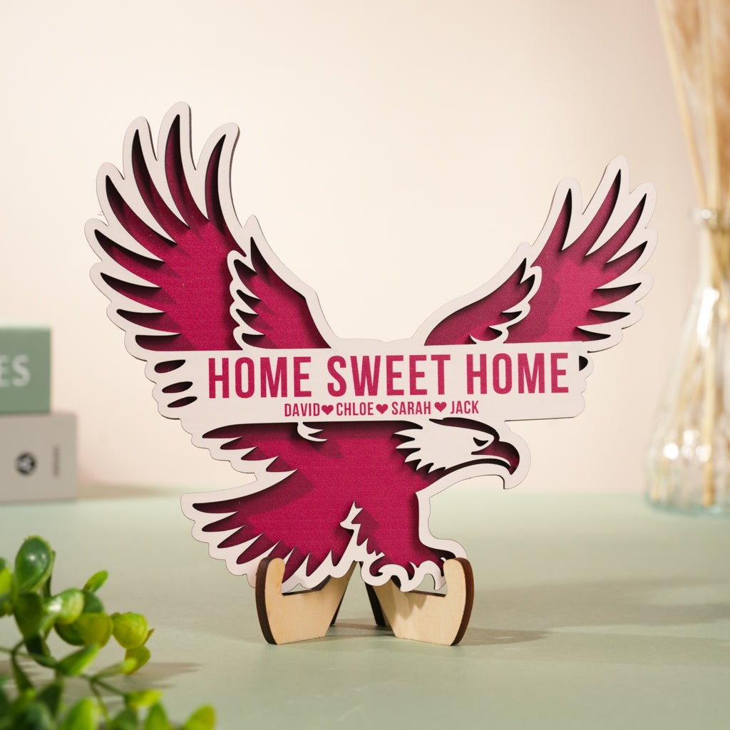 Wooden Frame Bald Eagle – Celebrate 4th of July with Your Family