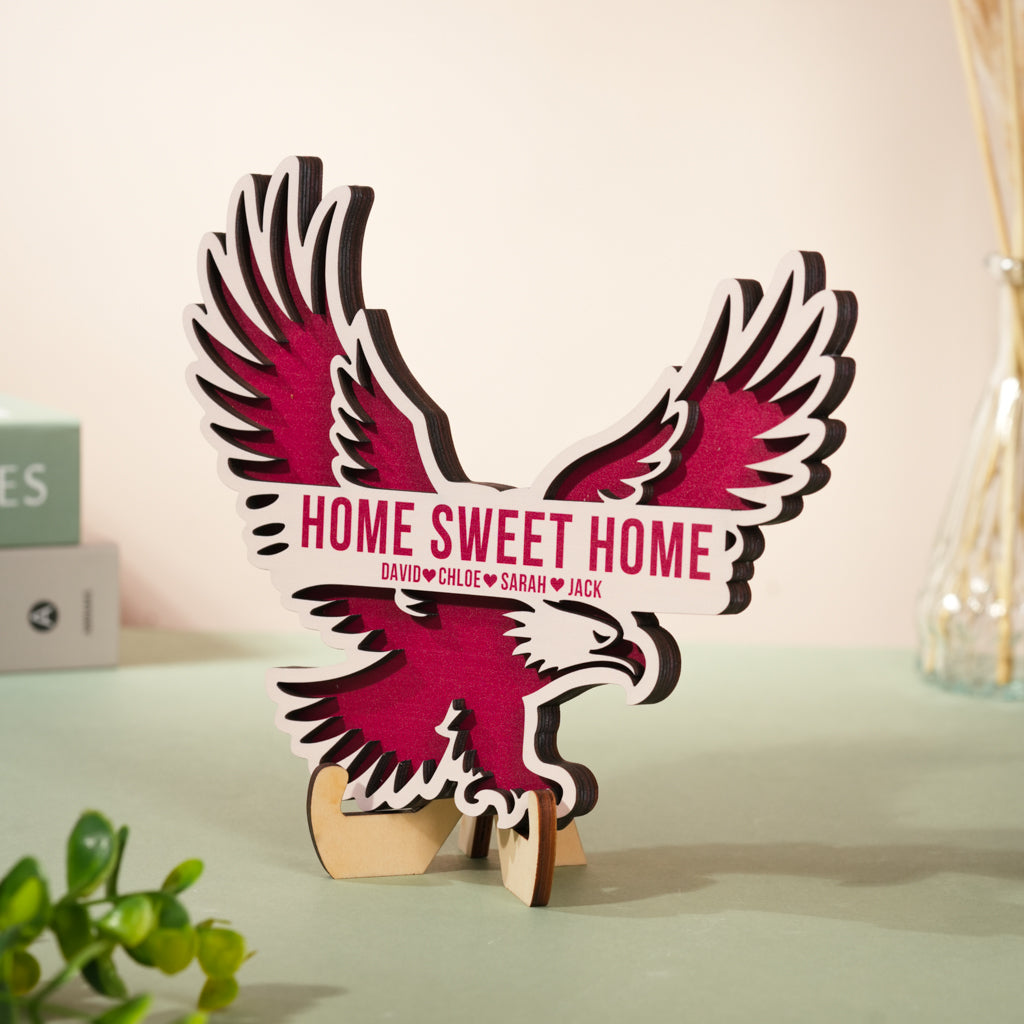 Wooden Frame Bald Eagle – Celebrate 4th of July with Your Family
