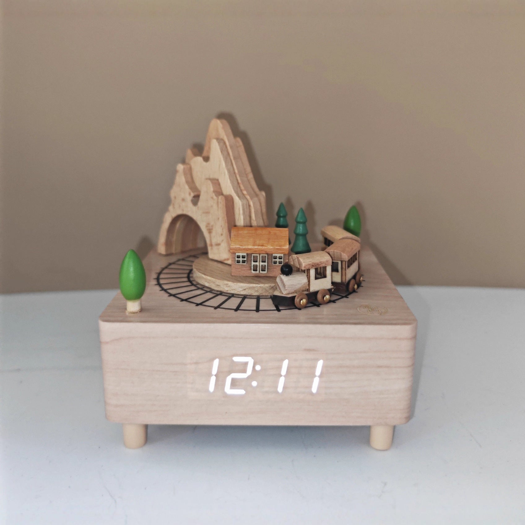 Alarm Clock Music Box, Christmas Train Castle Carousel Music Box, Baby Gifts