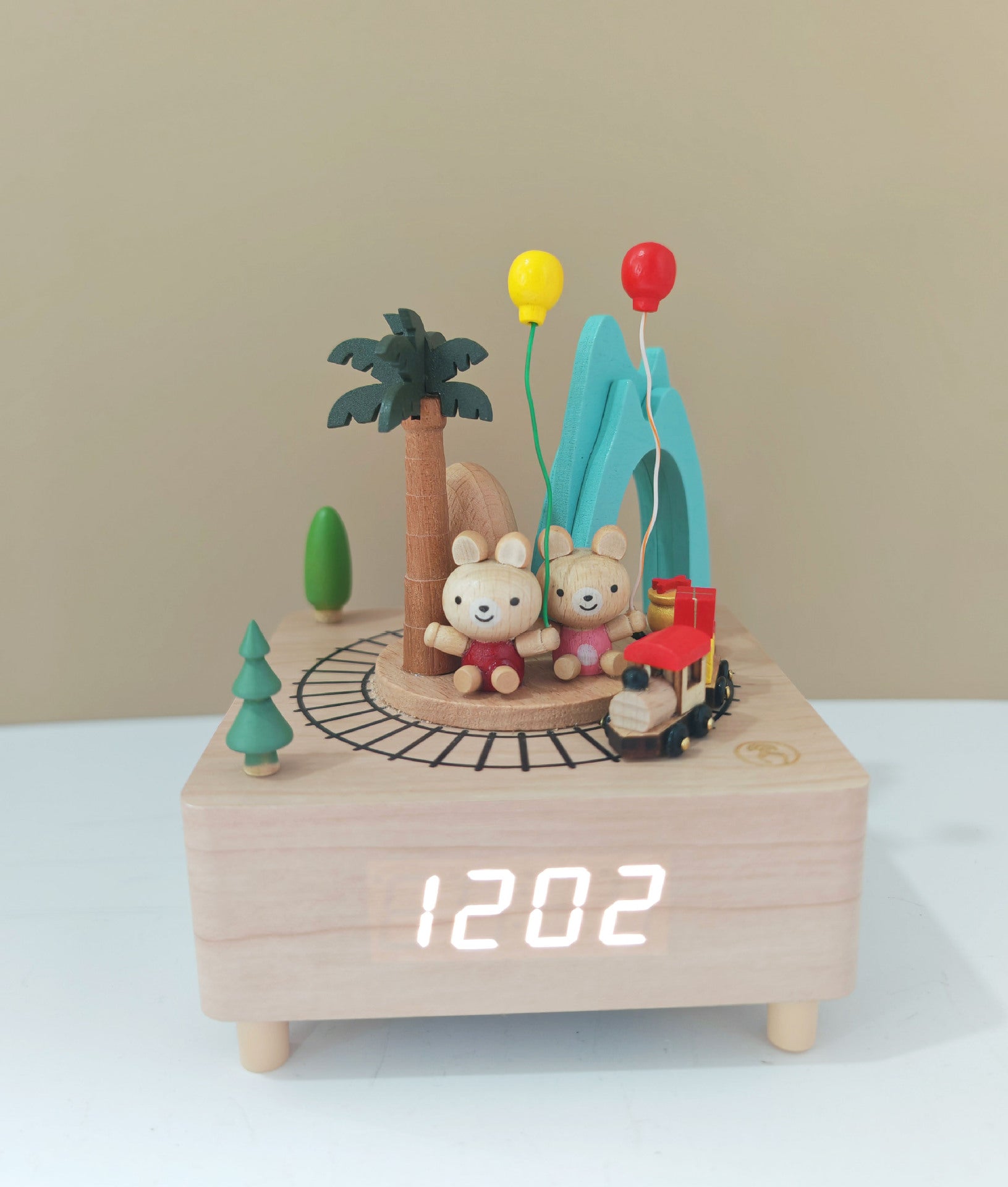 Alarm Clock Music Box, Christmas Train Castle Carousel Music Box, Baby Gifts