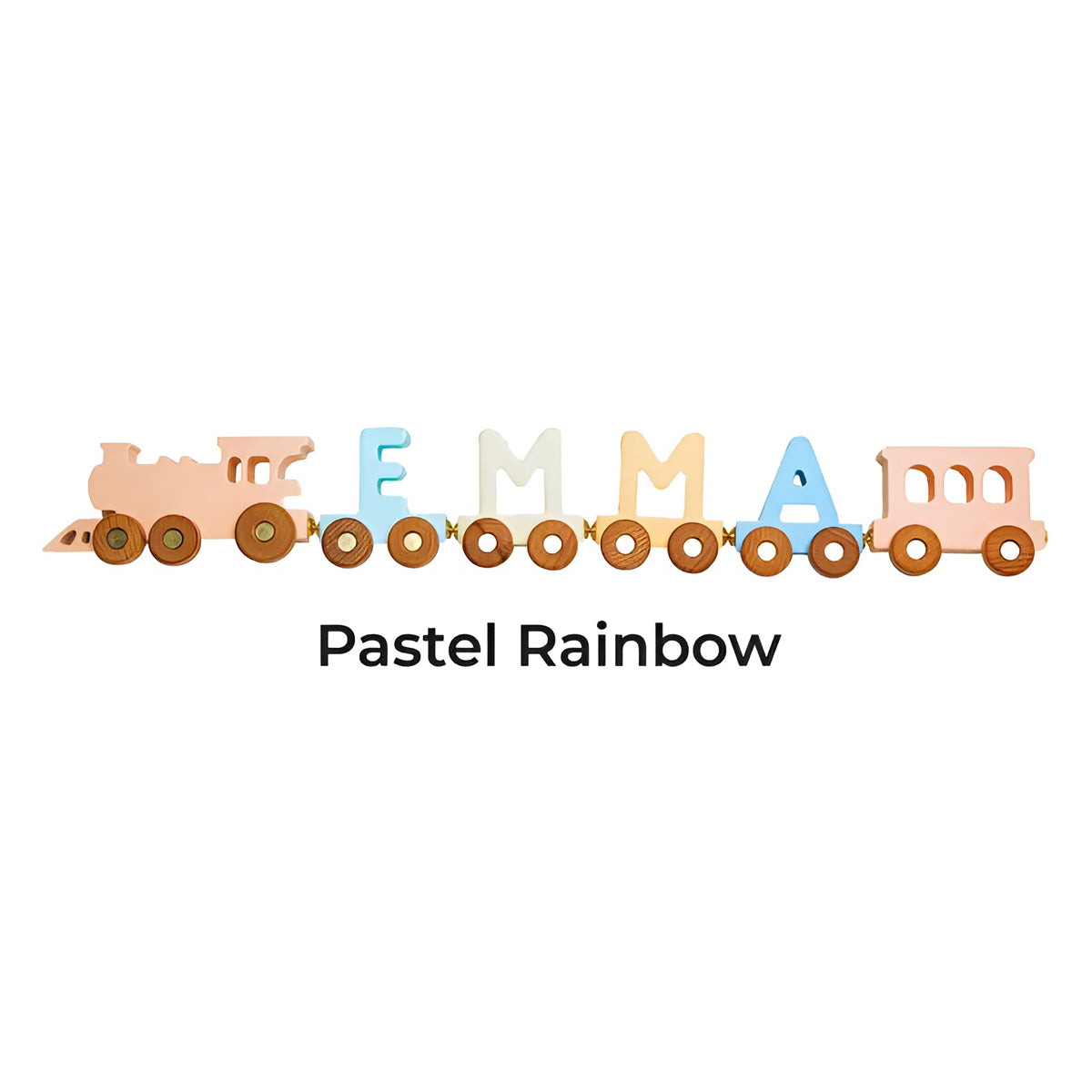Personalized Train Name With Magnets First Birthday Gift Baby Toys Wooden Train With Railway Fidget Toys For Kids Nursery Decor