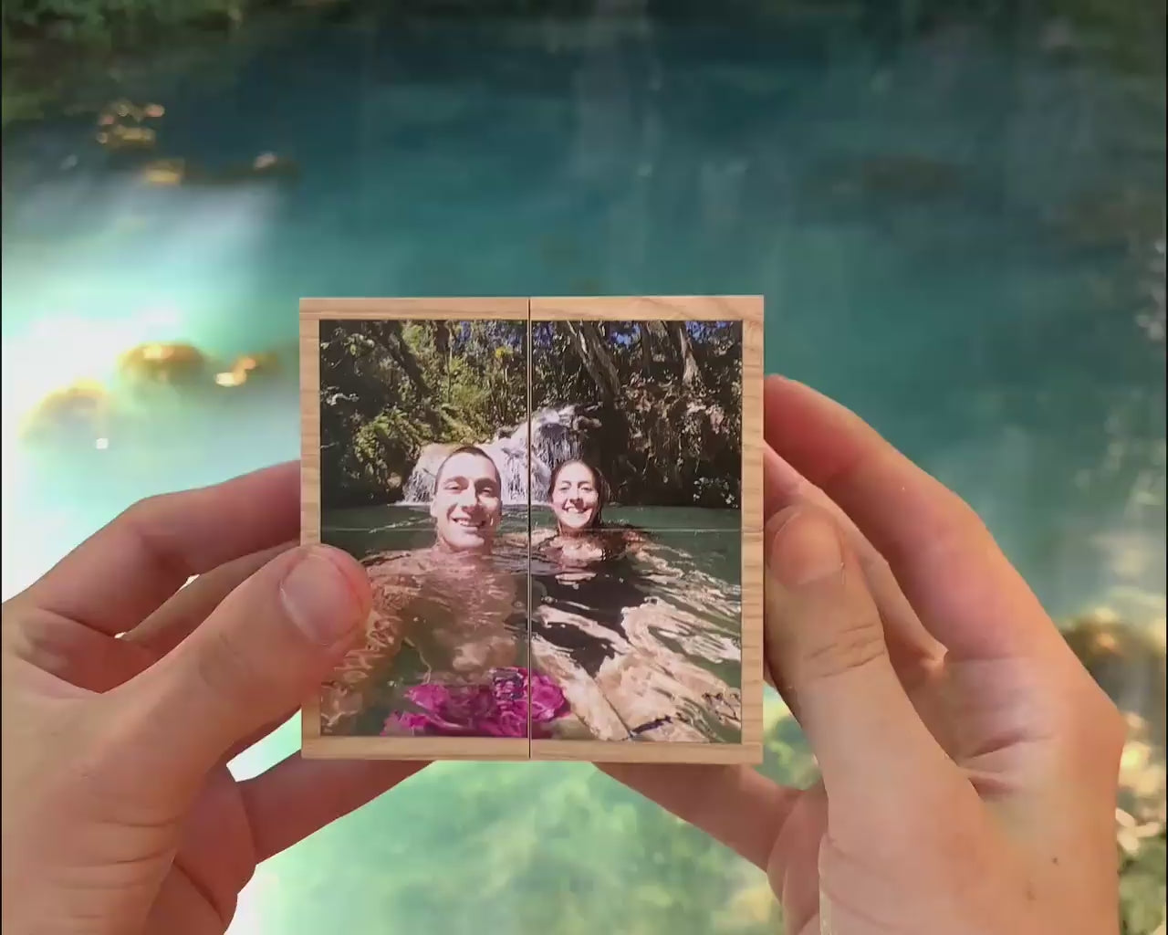 Custom Photo Cube, Photo Cube Album, Wooden and personalized, gift for him her